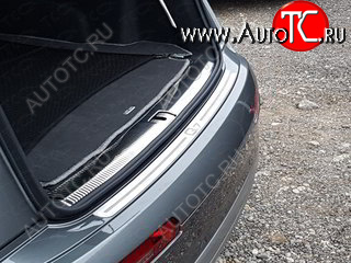 4 999 р. Накладка на задний бампер ТСС Тюнинг  Audi Q7  4M (2015-2020) дорестайлинг (лист шлифованный, надпись Q7)  с доставкой в г. Майкоп