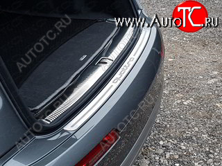 4 999 р. Накладки на задний бампер ТСС Тюнинг  Audi Q7  4M (2015-2020) дорестайлинг (лист шлифованный, надпись quattro)  с доставкой в г. Майкоп
