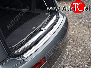 4 999 р. Накладки на задний бампер ТСС Тюнинг  Audi Q7  4M (2015-2020) дорестайлинг (лист шлифованный, логотип audi)  с доставкой в г. Майкоп
