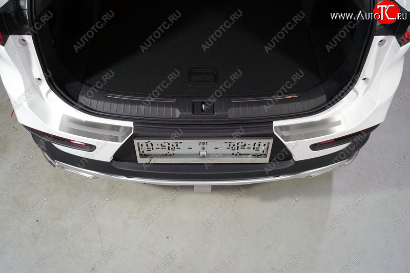 3 299 р. Накладки на задний бампер, ТСС Тюнинг  EXEED TXL (2020-2021)  дорестайлинг (лист шлифованный с полосой)  с доставкой в г. Майкоп