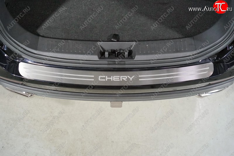 3 799 р. Накладки на задний бампер, ТСС Тюнинг  Chery Tiggo 8 PRO MAX (2021-2025) дорестайлинг, рестайлинг (лист шлифованный надпись Chery)  с доставкой в г. Майкоп