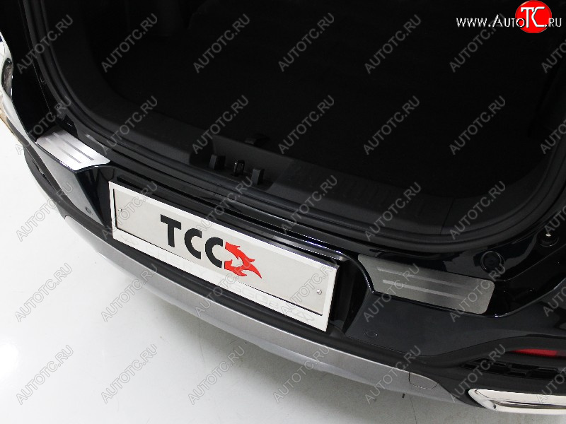 3 799 р. Накладки на задний бампер, ТСС Тюнинг  Chery Tiggo 8  (T18) (2019-2025) рестайлинг (лист шлифованный с полосой)  с доставкой в г. Майкоп