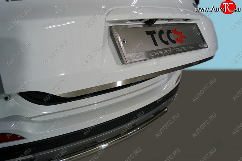 789 р. Накладка на заднюю дверь, ТСС Тюнинг  Chery Tiggo 4 Pro (2021-2025) (Лист шлифованный)  с доставкой в г. Майкоп