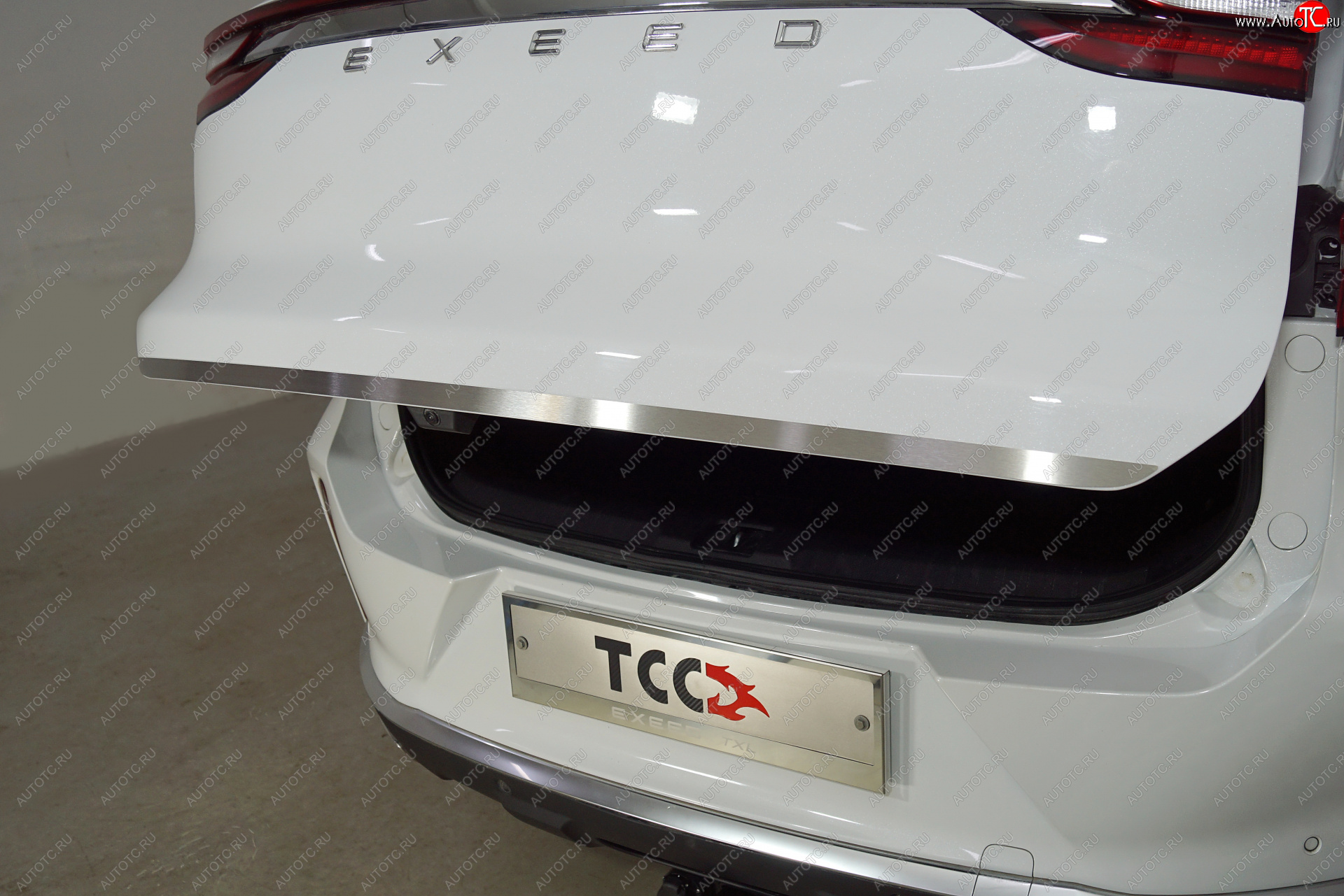 2 599 р. Накладка на заднюю дверь, ТСС Тюнинг  EXEED TXL (2021-2025) 1-ый рестайлинг (Лист шлифованный)  с доставкой в г. Майкоп
