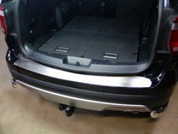 Накладка на задний бампер, ТСС Тюнинг Ford Explorer  U502 (2015-2018) 1-ый рестайлинг, 5 дв. (Лист шлифованный)