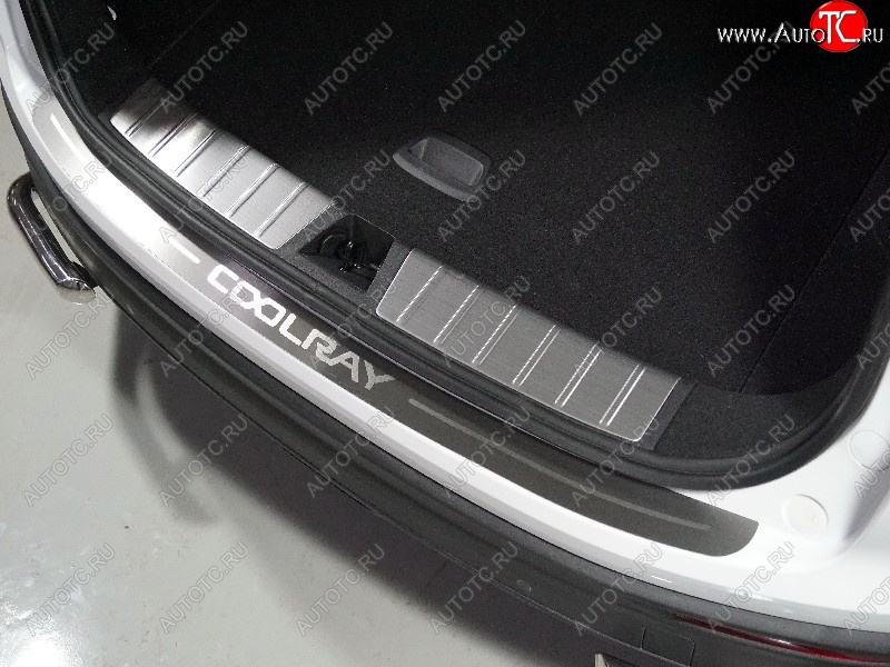 3 199 р. Накладка на задний бампер ТСС Тюнинг  Geely Coolray  SX11 (2018-2023) дорестайлинг (лист шлифованный надпись Coolray)  с доставкой в г. Майкоп