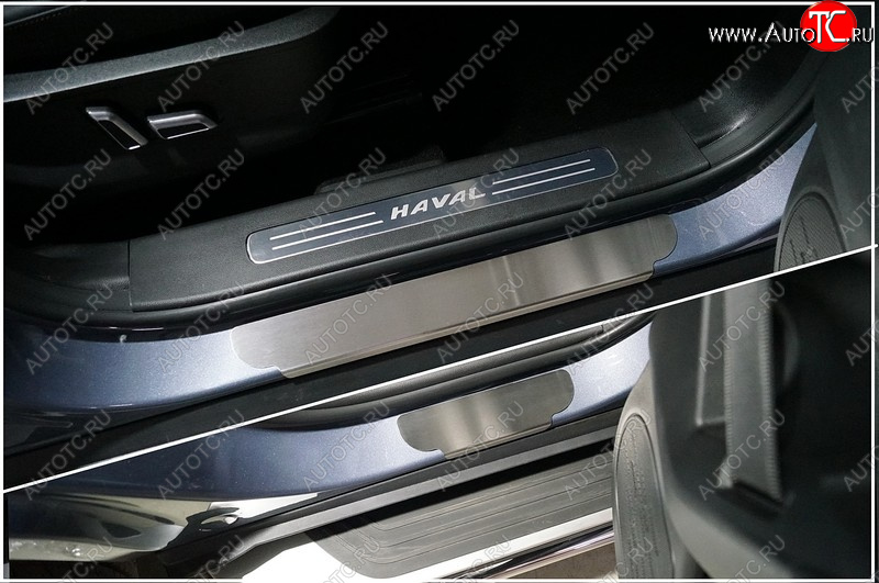 2 399 р. Накладки на пороги, ТСС Тюнинг  Haval Dargo (2022-2025) (лист шлифованный)  с доставкой в г. Майкоп