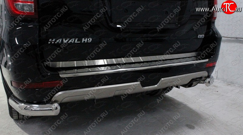 1 659 р. Накладка на заднюю дверь, ТСС Тюнинг  Haval H9 (2017-2019) 1-ый рестайлинг (Лист шлифованный)  с доставкой в г. Майкоп