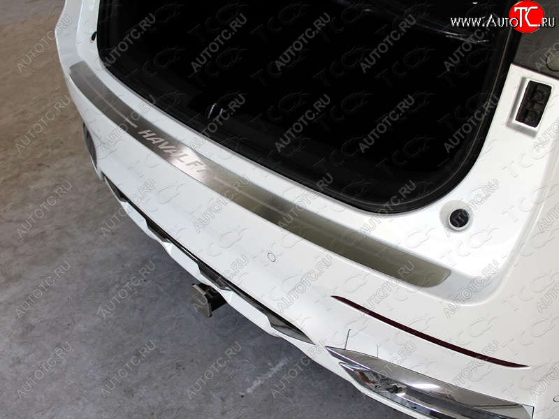 3 399 р. Накладка на задний бампер, ТСС Тюнинг  Haval F7 (2018-2022)  дорестайлинг (лист шлифованный надпись Haval F7)  с доставкой в г. Майкоп