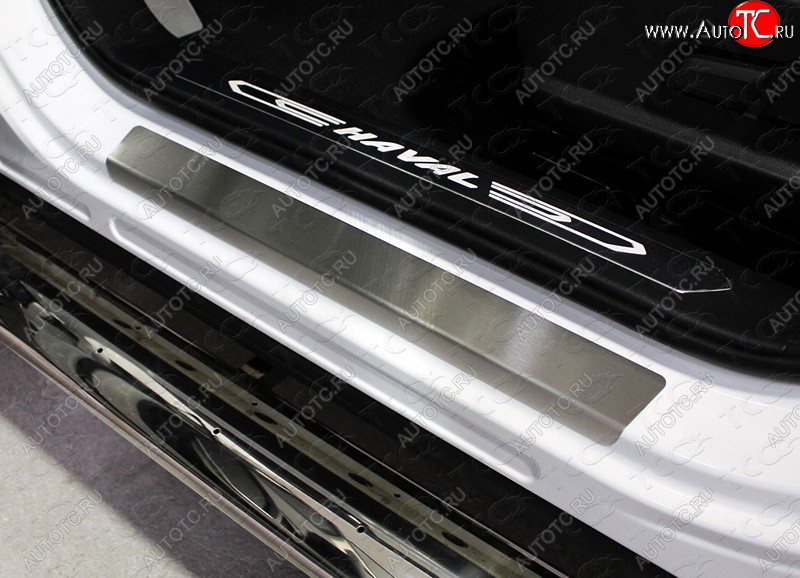 3 879 р. Накладки на пороги, ТСС Тюнинг  Haval F7 (2018-2022)  дорестайлинг (лист шлифованный)  с доставкой в г. Майкоп
