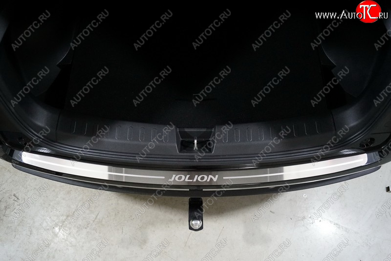 3 689 р. Накладка на задний бампер, ТСС Тюнинг  Haval Jolion (2020-2025) дорестайлинг, рестайлинг (лист шлифованный надпись Jolion )  с доставкой в г. Майкоп