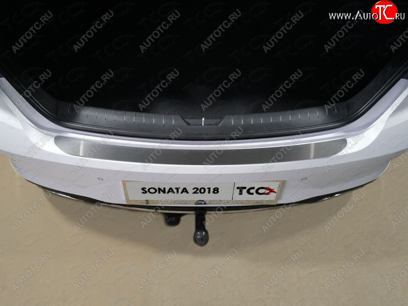 1 799 р. Накладка на задний бампер ТСС Тюнинг  Hyundai Sonata  DN8 (2019-2022) (Лист шлифованный)  с доставкой в г. Майкоп