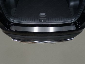 Накладка на задний бампер, ТСС Тюнинг Hyundai Tucson  TL (2018-2021) рестайлинг (Лист шлифованный)