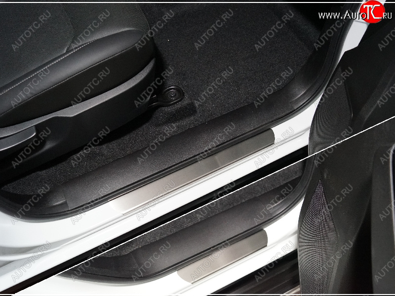3 799 р. Накладки на пороги, ТСС Тюнинг  Isuzu D-Max  RG (2020-2023) DoubleCab (лист шлифованный)  с доставкой в г. Майкоп