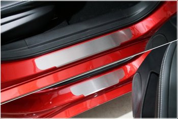 Накладки на пороги, ТСС Тюнинг Isuzu D-Max  RG (2020-2023) DoubleCab (лист шлифованный)