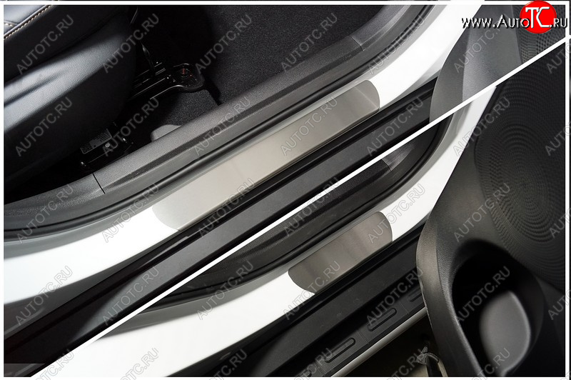 2 399 р. Накладки на пороги, ТСС Тюнинг  JAC JS4 (2021-2025) (лист шлифованный)  с доставкой в г. Майкоп
