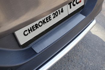 Накладка на задний бампер ТСС Тюнинг Jeep Cherokee  KL (2014-2017) дорестайлинг (Декоративная)