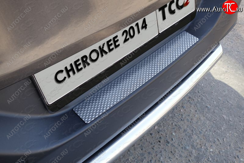 1 199 р. Накладка на задний бампер ТСС Тюнинг  Jeep Cherokee  KL (2014-2017) дорестайлинг (Декоративная)  с доставкой в г. Майкоп