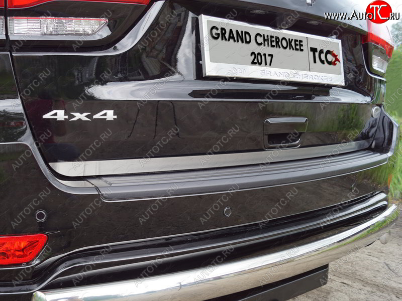 1 999 р. Накладка на заднюю дверь, ТСС Тюнинг  Jeep Grand Cherokee  WK2 (2013-2018) 1-ый рестайлинг (Лист шлифованный)  с доставкой в г. Майкоп