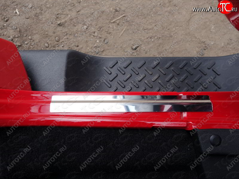 1 399 р. Накладки на пороги ТСС Тюнинг  Jeep Wrangler  JK (2006-2010) 3 дв. дорестайлинг (шлифованные)  с доставкой в г. Майкоп