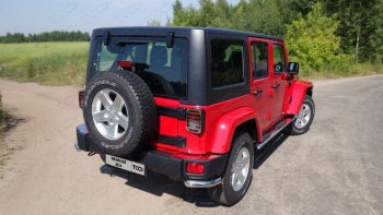 Накладки на задний бампер, ТСС Тюнинг Jeep Wrangler  JK (2006-2010) 3 дв. дорестайлинг (декоративные)