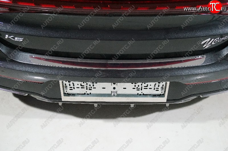 1 659 р. Накладка на задний бампер, ТСС Тюнинг  KIA K5  DL (2019-2022) (Лист зеркальный)  с доставкой в г. Майкоп