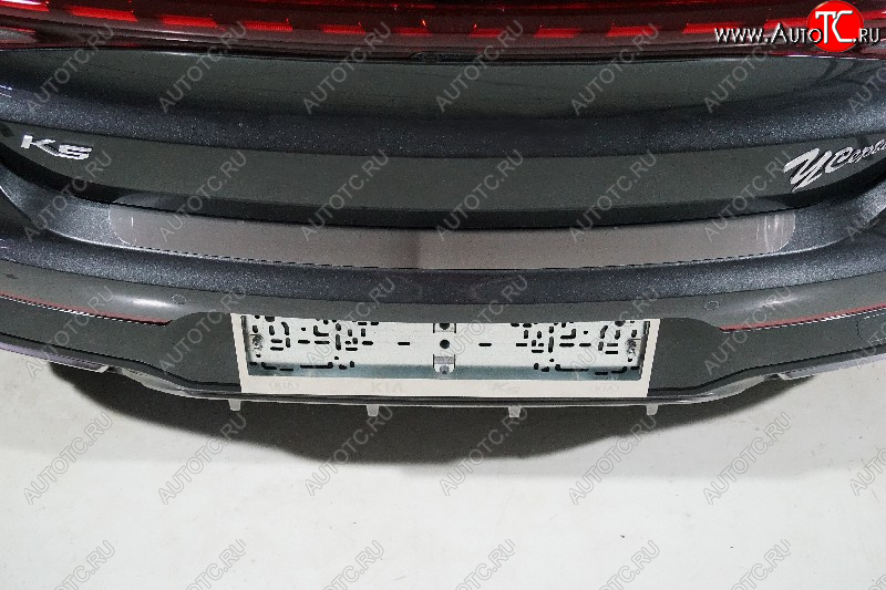 1 479 р. Накладка на задний бампер, ТСС Тюнинг  KIA K5  DL (2019-2022) (Лист шлифованный)  с доставкой в г. Майкоп