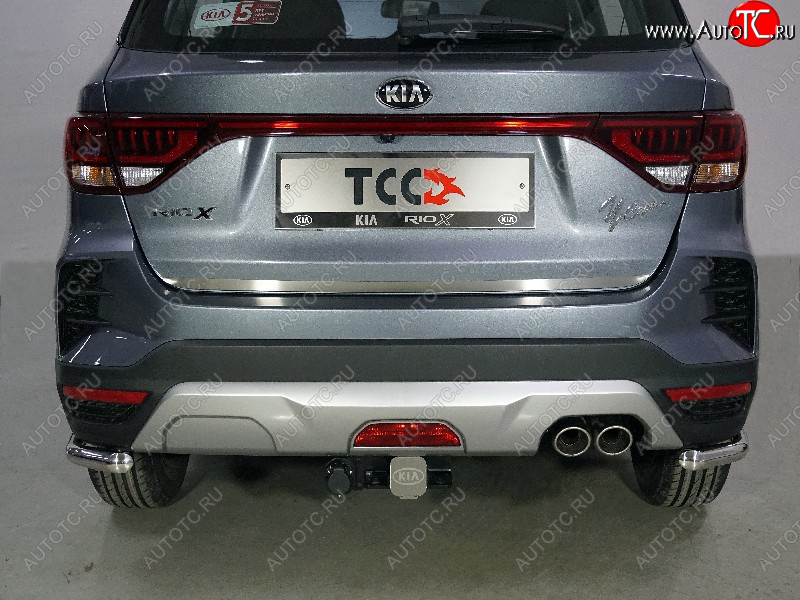 1 089 р. Накладка на заднюю дверь, ТСС Тюнинг  KIA Rio  X (2020-2025) рестайлинг (лист шлифованный)  с доставкой в г. Майкоп