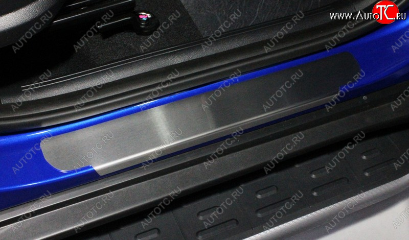 2 769 р. Накладки на пороги, ТСС Тюнинг  KIA Soul  SK3 (2018-2022) (лист шлифованный)  с доставкой в г. Майкоп