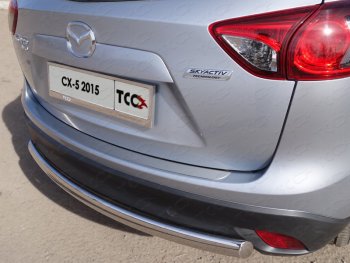 Накладка на задний бампер лист шлифованный 1мм Mazda CX-5 KE дорестайлинг (2011-2014) (лист шлифованный 1мм)