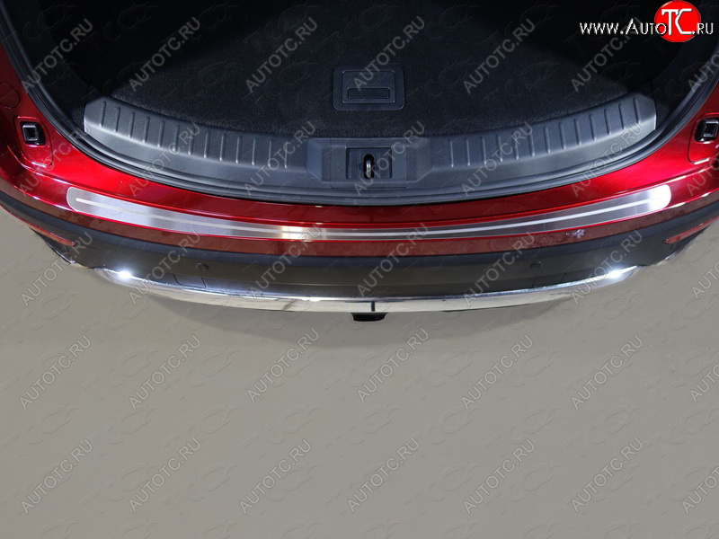 3 659 р. Накладка на задний бампер, ТСС Тюнинг  Mazda CX-9  TC (2015-2025) дорестайлинг (лист шлифованный с полосой)  с доставкой в г. Майкоп