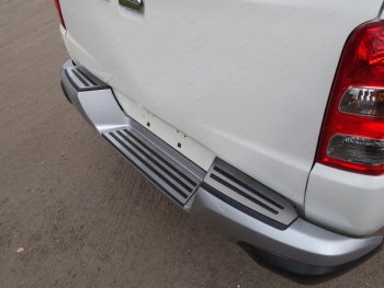 Накладки на задний бампер, ТСС Тюнинг Mitsubishi L200  5 KK,KL (2015-2019) дорестайлинг (лист шлифованный)