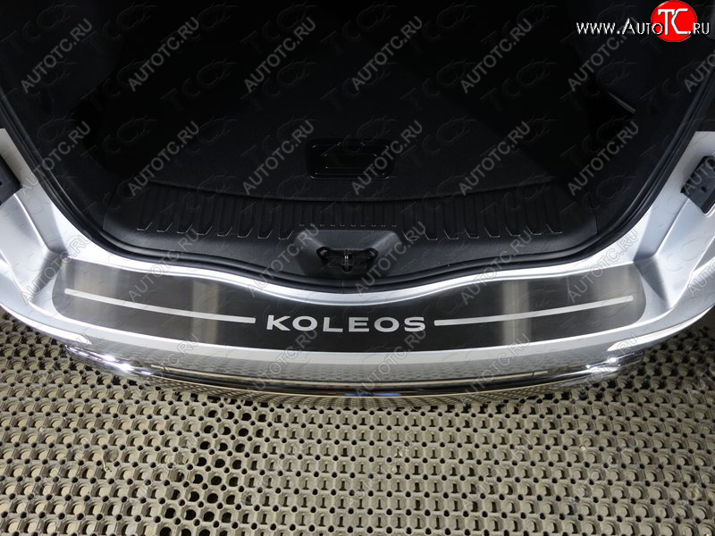 4 199 р. Накладка на задний бампер, ТСС Тюнинг  Renault Koleos  2 (2016-2025) (лист шлифованный надпись Koleos)  с доставкой в г. Майкоп
