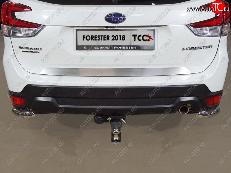 2 999 р. Накладка на заднюю дверь, ТСС Тюнинг  Subaru Forester  SK/S14 (2018-2021) дорестайлинг (Лист шлифованный)  с доставкой в г. Майкоп