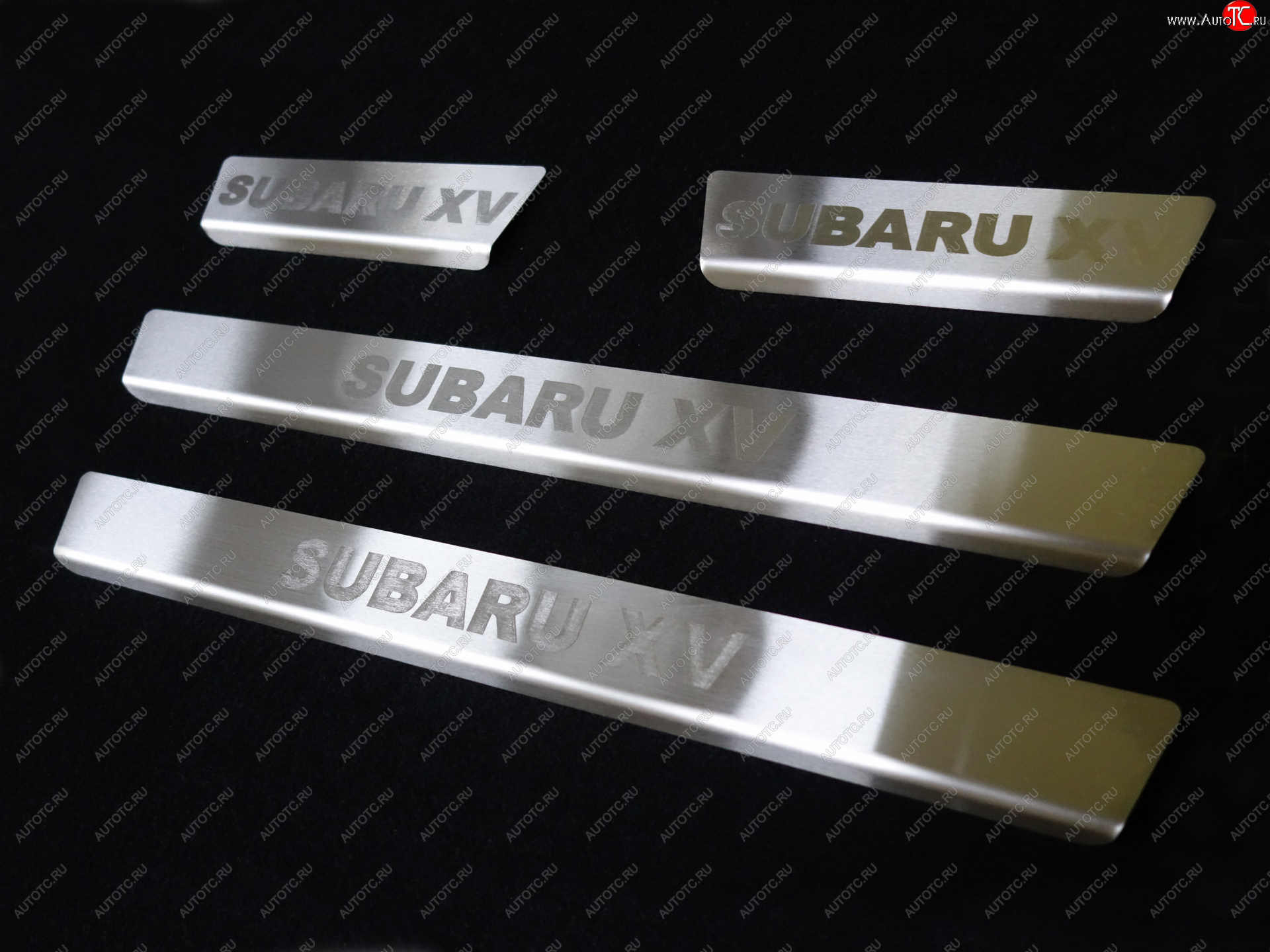 3 999 р. Накладки на пороги, ТСС Тюнинг  Subaru XV  GP/G33 (2012-2016) дорестайлинг (лист шлифованный надпись Subaru XV)  с доставкой в г. Майкоп