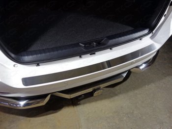 Накладка на задний бампер, ТСС Тюнинг Toyota Fortuner  AN160 (2015-2020) дорестайлинг (Лист шлифованный)