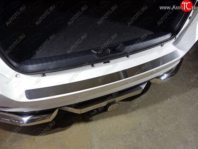 2 999 р. Накладка на задний бампер, ТСС Тюнинг  Toyota Fortuner  AN160 (2015-2020) дорестайлинг (Лист шлифованный)  с доставкой в г. Майкоп