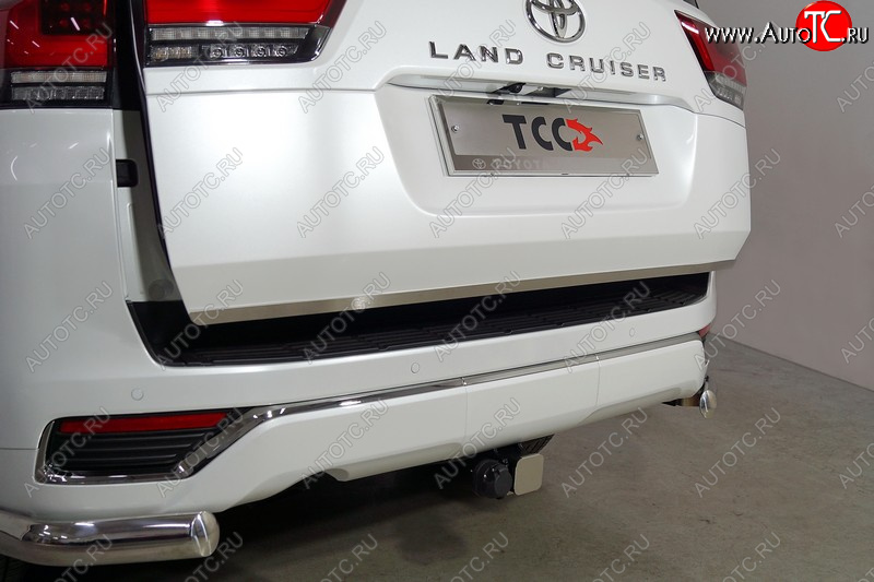 3 689 р. Накладка на заднюю дверь, ТСС Тюнинг  Toyota Land Cruiser  J300 (2021-2025) дорестайлинг (Лист шлифованный)  с доставкой в г. Майкоп