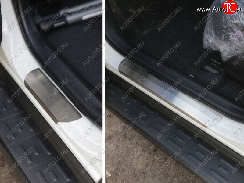 3 399 р. Накладки на пороги, ТСС Тюнинг  Toyota RAV4  XA40 (2015-2019) 5 дв. рестайлинг (лист шлифованный)  с доставкой в г. Майкоп