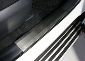 Накладки на пластиковые пороги ТСС Тюнинг Toyota RAV4  XA50 (2018-2025) 5 дв. дорестайлинг (лист шлифованный)