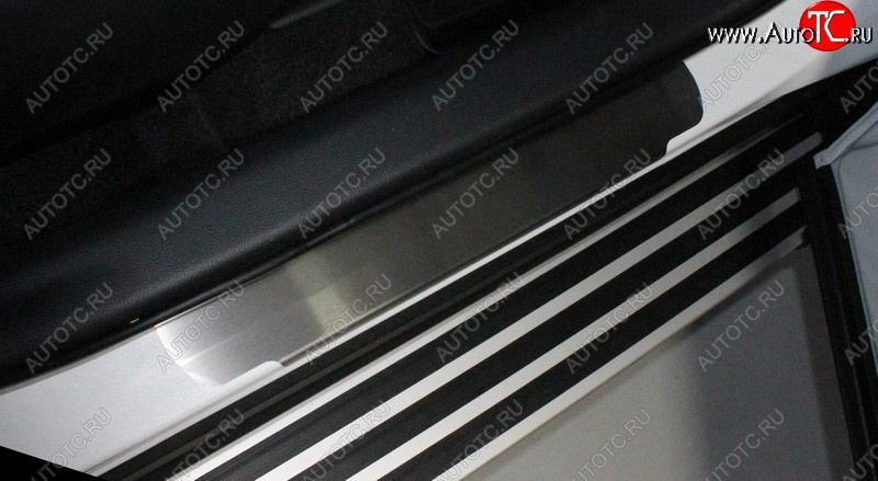 3 689 р. Накладки на пороги ТСС Тюнинг  Toyota RAV4  XA50 (2018-2025) 5 дв. дорестайлинг (лист шлифованный)  с доставкой в г. Майкоп