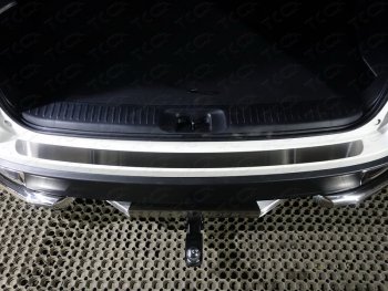 Накладка на задний бампер, ТСС Тюнинг Toyota Highlander  XU50 (2016-2020) рестайлинг (Лист шлифованный)