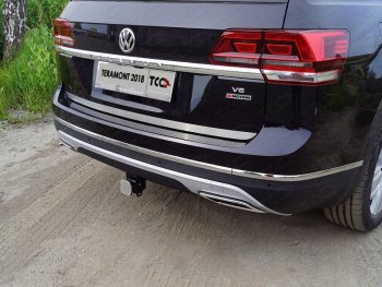 Накладка на заднюю дверь ТСС Тюнинг Volkswagen Teramont  CA1 (2016-2020) дорестайлинг (Лист шлифованный)