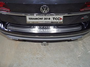 Накладка на задний бампер, ТСС Тюнинг Volkswagen Teramont  CA1 (2016-2020) дорестайлинг ( лист шлифованный надпись Teramont)