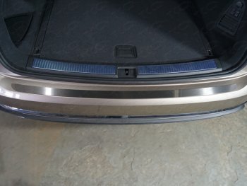 Накладка на задний бампер, ТСС Тюнинг Volkswagen Touareg  CR (2018-2025) (Лист шлифованный)