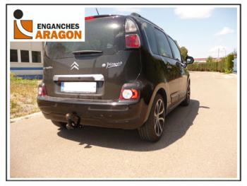6 649 р. ТСУ для CITROEN C3 Picasso 2009-, Тип шара: Горизонтальный, условно-съемный (лебединая шея) (A)  Ситроен C3 Пикассо Aragon e1223aa  с доставкой в г. Майкоп. Увеличить фотографию 1
