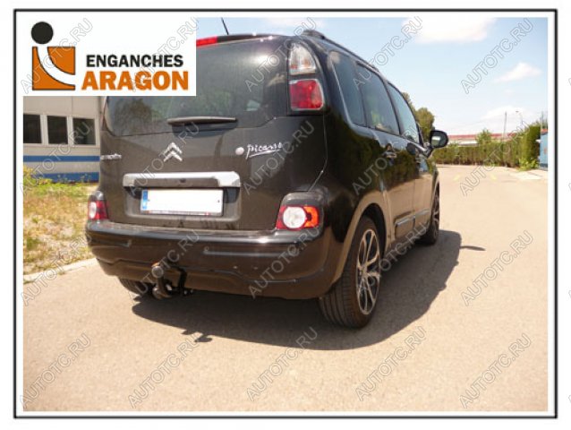 6 649 р. ТСУ для CITROEN C3 Picasso 2009-, Тип шара: Горизонтальный, условно-съемный (лебединая шея) (A)  Ситроен C3 Пикассо Aragon e1223aa  с доставкой в г. Майкоп