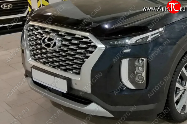3 689 р. Дефлектор капота SIM Hyundai Palisade LX2 (2018-2022)  с доставкой в г. Майкоп