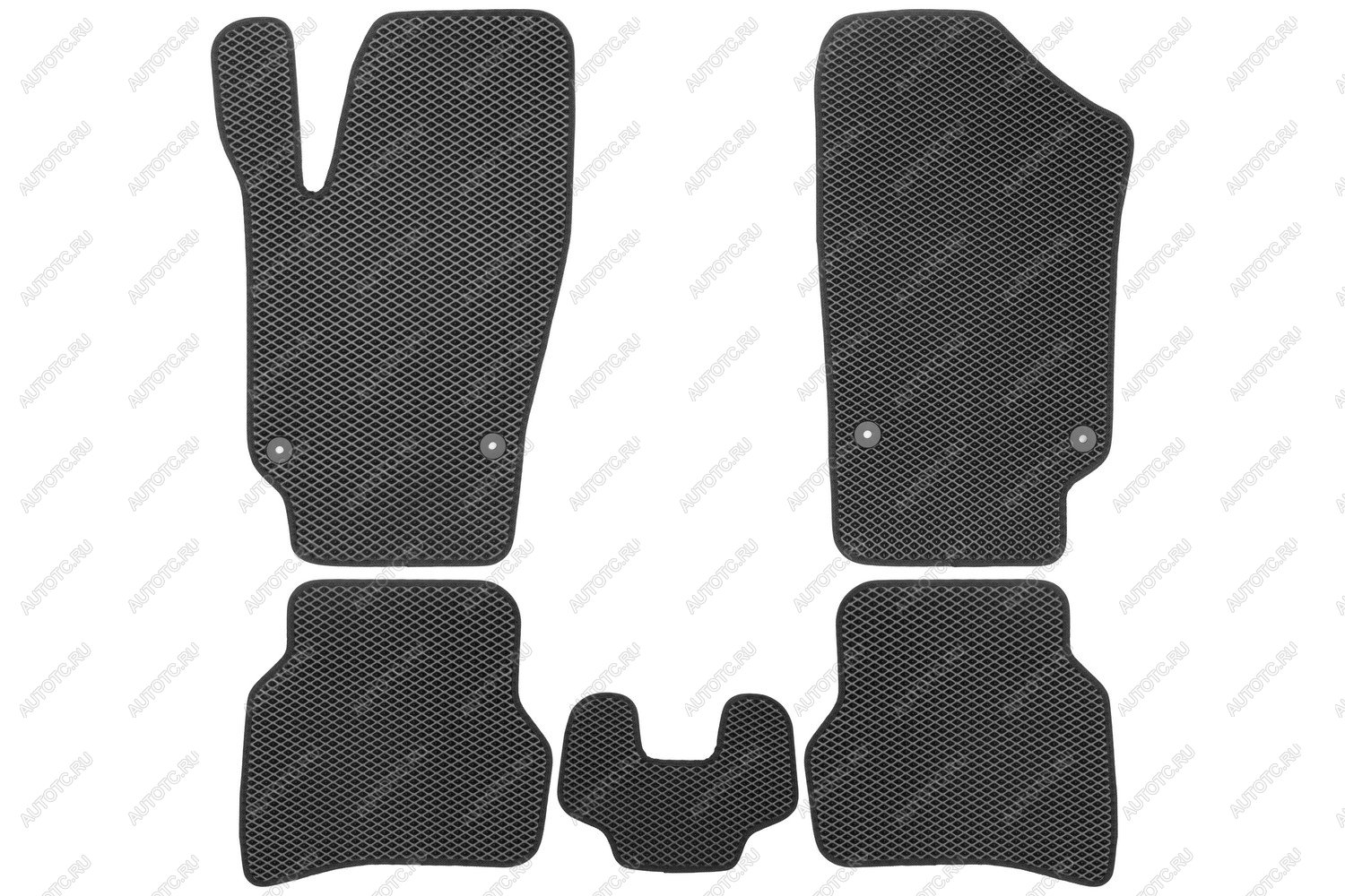 3 079 р. Коврики в салон EVA подходят для подходят для VOLKSWAGEN Polo V, Vr,  2009-2020 (черная окантовка), 5шт.  Фольксваген Поло Klever eva.b.0505102822110k  с доставкой в г. Майкоп