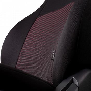 5 549 р. Комплект чехлов для сидений (ЦЗС Жаккард) Дублин Lord Autofashion  Лада 2107 (1982-2012) (черный, вставка Ёж красная)  с доставкой в г. Майкоп. Увеличить фотографию 7